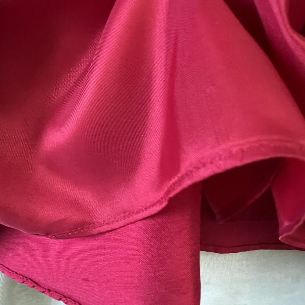 Ann Taylor Dress 2 Silk Strapless Embroidered Fit & Flare Dress Fuchsia NWT - Picture 4 of 11